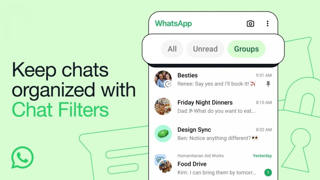 WhatsApp launches chat filters - androguru