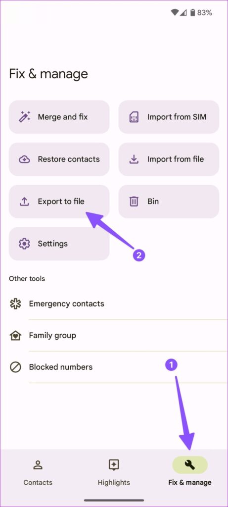 Use Google Contacts Export Tool to Generate a VCF File (1)