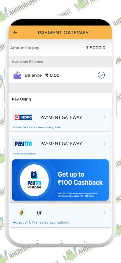 Payment Gateway Options using GoaMiles on Android