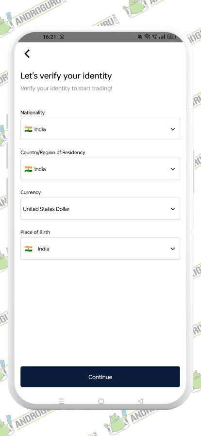 Identity Verification - CoinMENA on Android