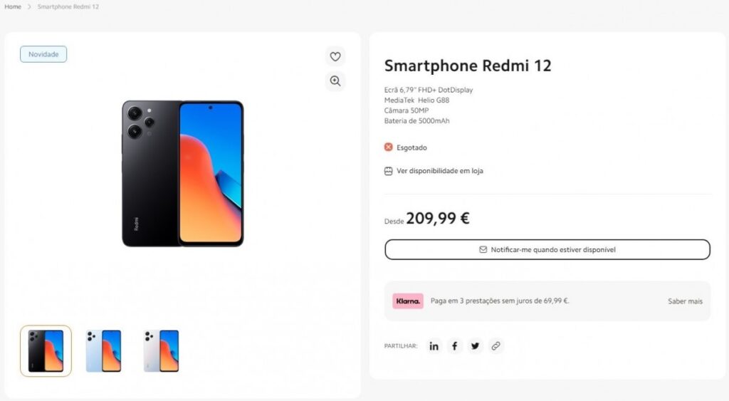 Redmi 12 Portugal Website - androguru