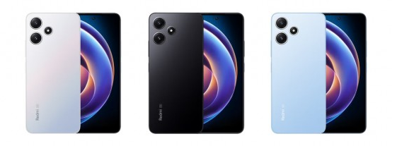 Redmi Note 12R in Midnight Black, Time Blue and Sky Fantasy