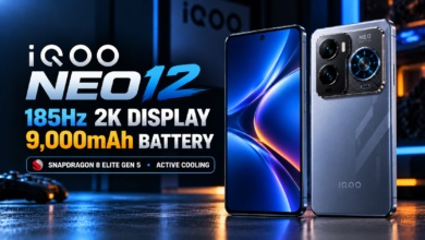 iQOO Neo12 Launches With a Massive 9,000mAh Battery, 185Hz Display and Built-In Cooling Fan